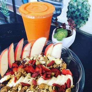 Amazing fresh and made to order juices and acai bowls. Almost everything is vegan and they can substitute anything to fit your lifestyle. at The Juice Parlor in North Hollywood