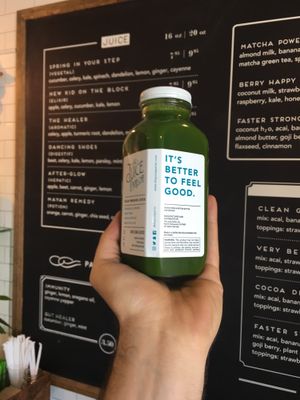 They have bottled juices from time to time for a quick pick up. at The Juice Parlor in North Hollywood