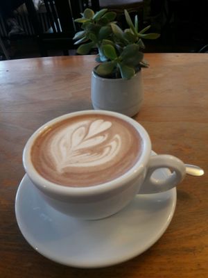 Hot chocolate on oat milk at Sävy Coffee Bar in Helsinki
