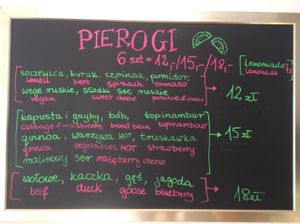 Menu at Zarcie Mamuski in Warsaw