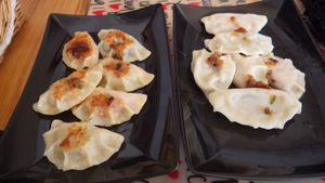 Vegan pierogis at Zarcie Mamuski in Warsaw