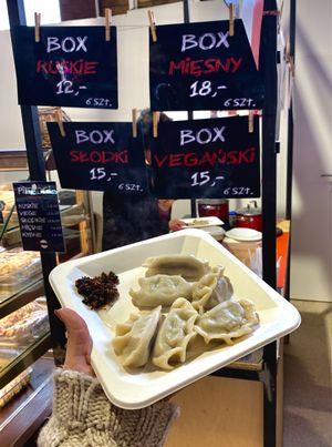 Amazing pierogi made better by wonderful customer service! Most of the pierogis were vegan. Highly recommend and will be returning soon 😊 Would rate 5*! at Zarcie Mamuski in Warsaw