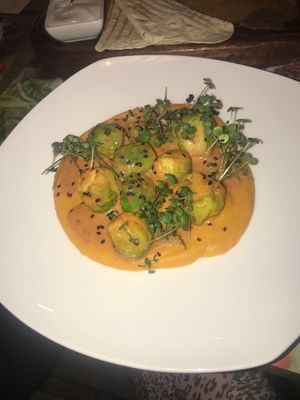 Brussels sprouts made vegan at True in Odessa