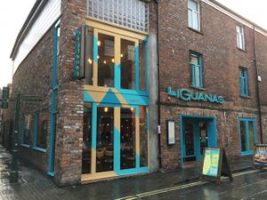 outside  at Las Iguanas in York