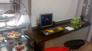 The retro arcade console at Ice Shack in Manchester