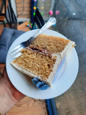 Vanilla blackberry cake at Ice Shack in Manchester