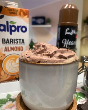 Luxury almond milk hot chocolate  at Ice Shack in Manchester