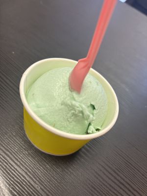 Green apple ice cream   at Ice Shack in Manchester