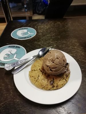 Large cookie and chocolate Oreo ice cream at Ice Shack in Manchester