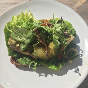 They have lovely vegan sandwiches at El Fant in Helsinki