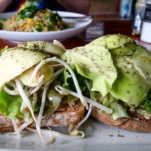 Avocado sandwich at Organic Love in Koh Phangan