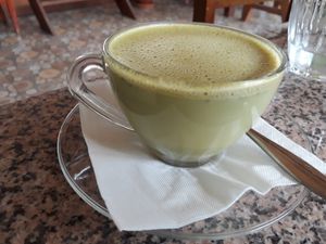 Matcha latte at Organic Love in Koh Phangan