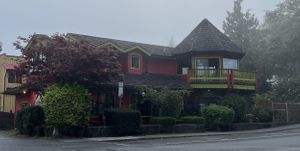 Foggy morning in Tofino  at Common Loaf Bake Shop in Tofino
