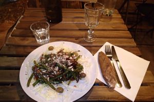 Main Plate item turned 'vegan' by altering the 'egg' for wholesome almonds, came with complementary home-baked sourdough spelt bread. at Naturabsolu in Villeneuve-les-avignon