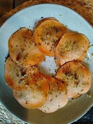 Carpaccio di verdure con formaggio vegetale at Naturabsolu in Villeneuve-les-avignon