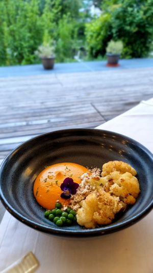 One of the many dinner dishes at La Vimea - Vegan Hotel & Vegan Restaurant in Naturno