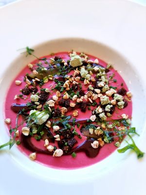 One of the dinner dishes at La Vimea - Vegan Hotel & Vegan Restaurant in Naturno