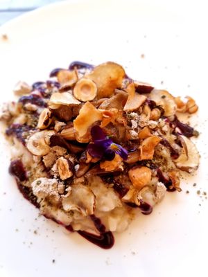 One of the dinner dishes at La Vimea - Vegan Hotel & Vegan Restaurant in Naturno