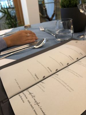 The menu. at La Vimea - Vegan Hotel & Vegan Restaurant in Naturno