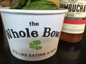 the bowl and local sweet booch at The Whole Bowl - Food Truck in Portland