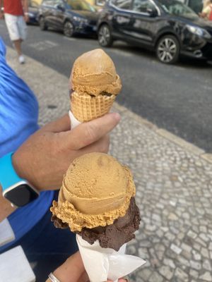 Dark Chocolate and Salted Caramel Ice Cream  at Natur Ice in Lisbon