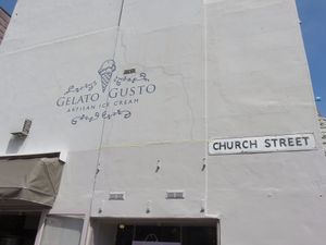 outside wall of Gelato Gusto (2015) at Gelato Gusto in Brighton