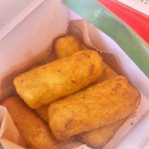 Bolinho de aipim at B-Vegan in Salvador