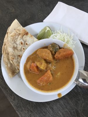 Roti app 😍 v tasty. Squeeze dat lime!!  at St Roch Market in New Orleans