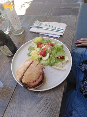 Burger at Gioia Plant-Based Cuisine in Marbella