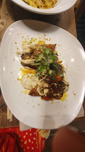 Chickpea Tempeh at Gioia Plant-Based Cuisine in Marbella