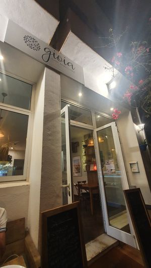The cute restaurant at Gioia Plant-Based Cuisine in Marbella
