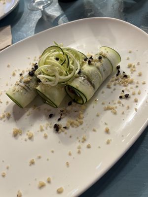 Main: Zucchini Cannelloni   at Gioia Plant-Based Cuisine in Marbella