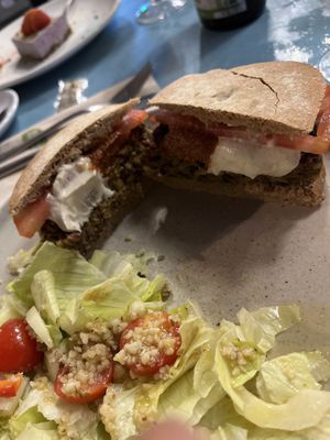 Main: Bean burger   at Gioia Plant-Based Cuisine in Marbella
