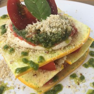 raw lasagna  at Gioia Plant-Based Cuisine in Marbella