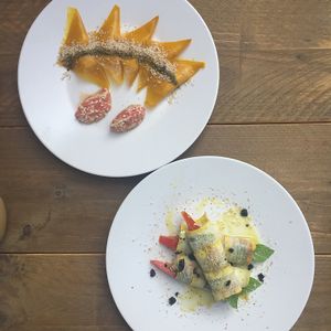 raw cannelloni & ravioli  at Gioia Plant-Based Cuisine in Marbella