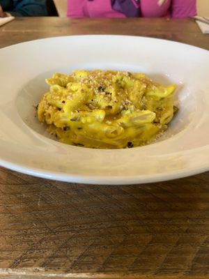Carbonara at Gioia Plant-Based Cuisine in Marbella
