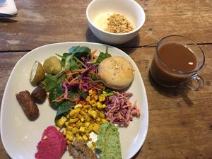Vegan brunch  at Kafe Frilagret  in Gothenburg