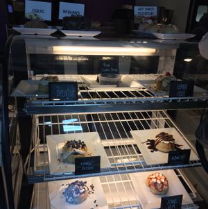 the specials of the day in the case. oh, and those brownies are to die for.  at Cinnaholic in Atlanta