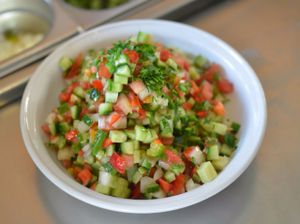 סלט קצוץ  at Hummus Badra - בדרה - חומוס פול מסבחה in Rehovot