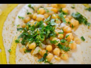 חומוס גרגרים at Hummus Badra - בדרה - חומוס פול מסבחה in Rehovot