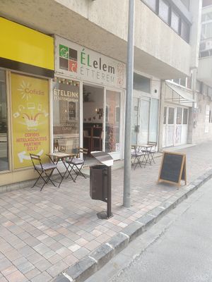 View from outside at Elelem Etterem in Gyor
