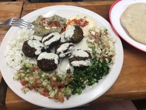Arabic plate at Jerusalem Express - Food Stand in Puerto Vallarta