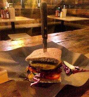 Yogi Burger at Boon Burger Cafe in Burlington