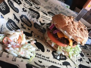 Southwest Crunch Burger at Boon Burger Cafe in Burlington