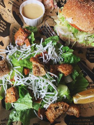 The best Caesar Salad I’ve ever had  at Boon Burger Cafe in Burlington