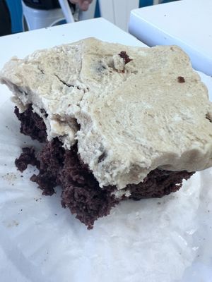 Cookie dough brownie   at Sinful Confections in Portland