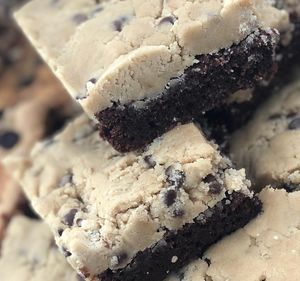 Chocolate Chip Cookie Dough Brownies - GF & Vegan at Sinful Confections in Portland