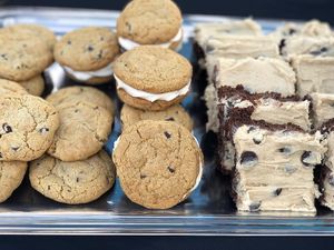 Chocolate Chip Whoopie Pies & Chocolate Chip Cookie Dough Brownie - GF & Vegan at Sinful Confections in Portland