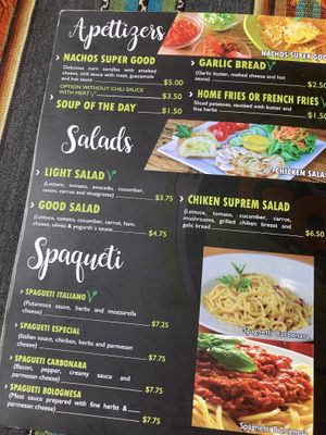 Salads, apps, pasta  at Cafe Good in Banos