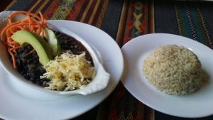 feijoada brasileira at Cafe Good in Banos